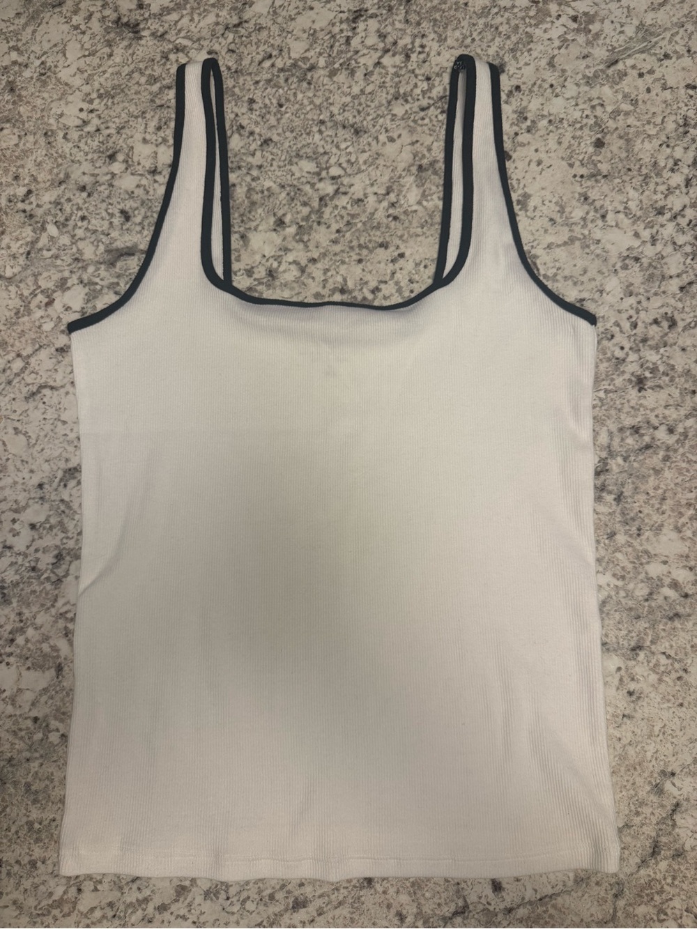 Abercrombie & Fitch White Tank with Black Trim
